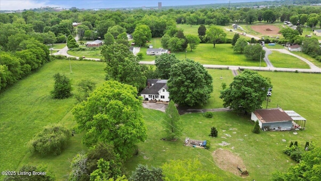 aerial view of sparsely populated area
