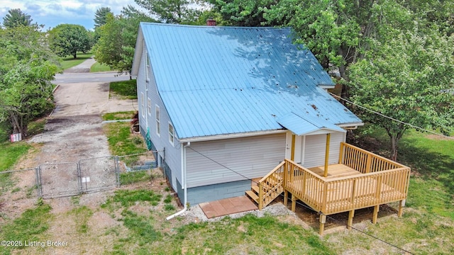 exterior space with a gate and fence