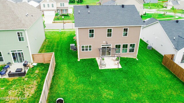 9206 Fox Chase Rd, Louisville, KY 40228 - rear view of property with a patio area, a residential view, and cooling unit