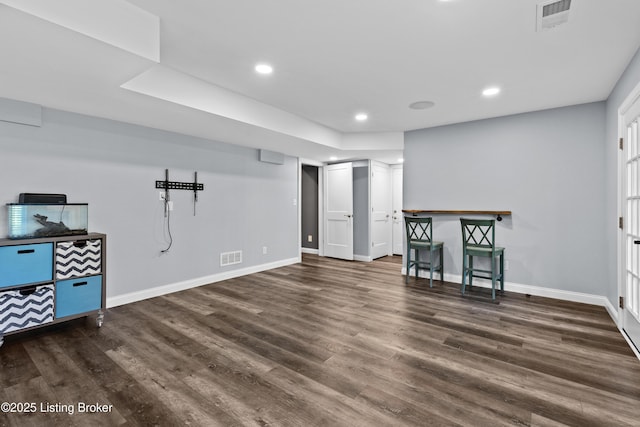 4026 Old Farm Dr, Crestwood, KY 40014 - finished below grade area with baseboards, wood finished floors, and recessed lighting
