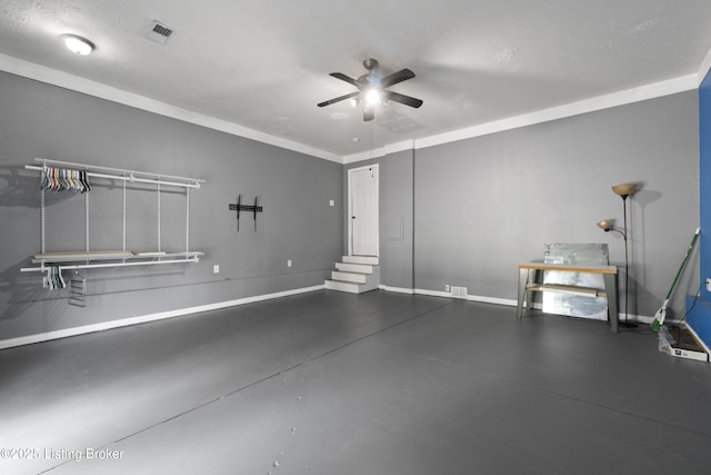 267 Stellar Dr, Shepherdsville, KY 40165 - garage with a ceiling fan and baseboards