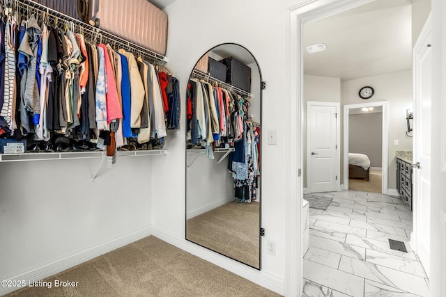 13412 Hampton Cir, Goshen, KY 40026 - walk in closet with marble look tiles