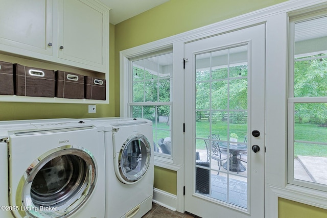 801 Shady Ln, Anchorage, KY 40223 - laundry area featuring cabinet space and washing machine and dryer