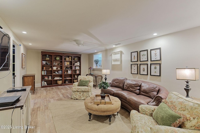 801 Shady Ln, Anchorage, KY 40223 - living area with light wood finished floors and recessed lighting