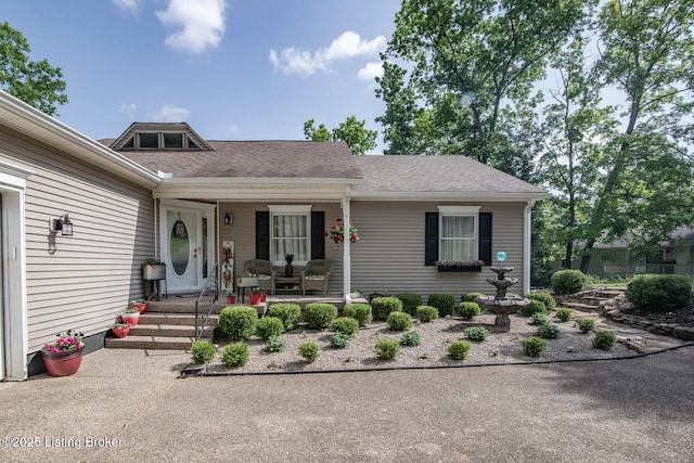 79 Ivy Ct, Brandenburg, KY 40108 - view of front of property featuring covered porch and roof with shingles
