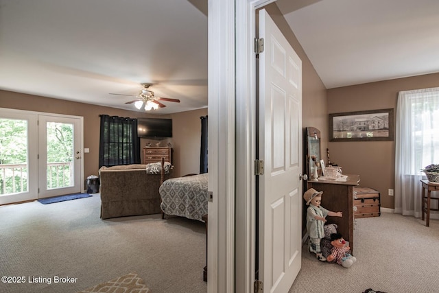 79 Ivy Ct, Brandenburg, KY 40108 - bedroom featuring carpet floors, multiple windows, access to exterior, and baseboards