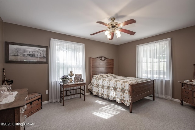 79 Ivy Ct, Brandenburg, KY 40108 - bedroom with carpet flooring, baseboards, and a ceiling fan