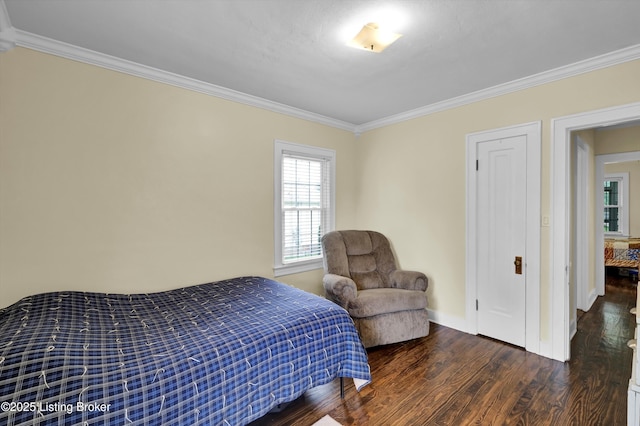 1433 Indiana Ave, Louisville, KY 40213 - bedroom featuring crown molding, wood finished floors, and baseboards