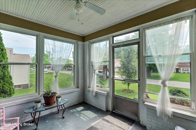 1433 Indiana Ave, Louisville, KY 40213 - sunroom featuring a ceiling fan
