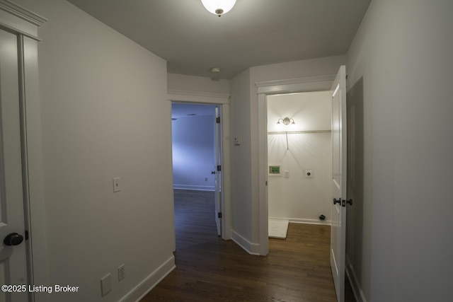 895 Woodlawn Rd Unit 2, Bardstown, KY 40004 - hall featuring dark wood-style flooring and baseboards
