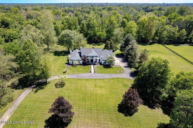 11308 Bodley Dr, Louisville, KY 40223 - aerial view of property and surrounding area with a heavily wooded area