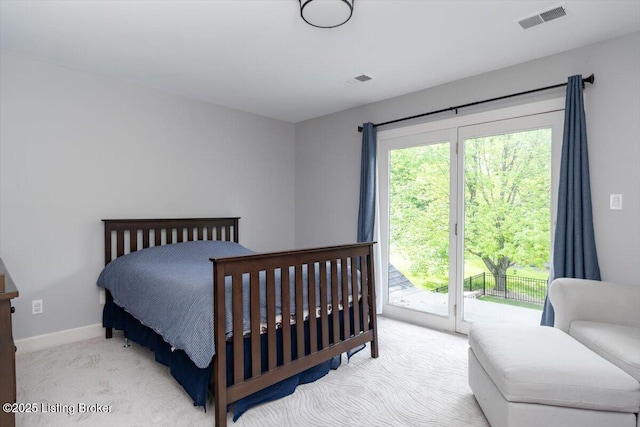 11308 Bodley Dr, Louisville, KY 40223 - carpeted bedroom featuring access to outside and baseboards
