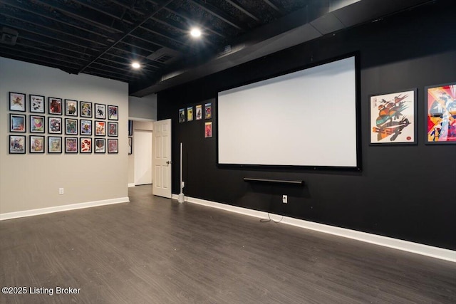 11308 Bodley Dr, Louisville, KY 40223 - home theater room with wood finished floors and baseboards