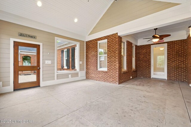 9144 Cranesbill Trce, Prospect, KY 40059 - view of patio with ceiling fan