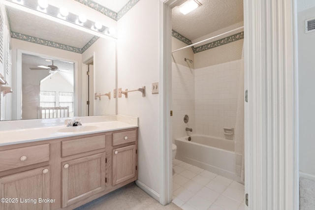 3010 Graystone Manor Pkwy, Louisville, KY 40241 - full bath with toilet, vanity, shower / washtub combination, ceiling fan, and baseboards