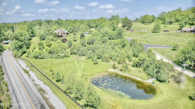 drone / aerial view of a nearby body of water
