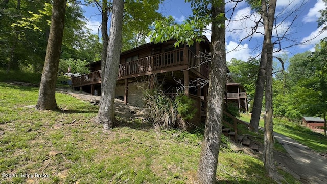 403 Timberlake Ln, Mcdaniels, KY 40152 - rear view of property featuring a deck