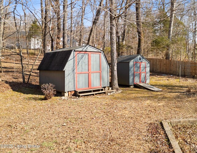 263 Hampton Rd, Brandenburg, KY 40108 - view of shed with fence