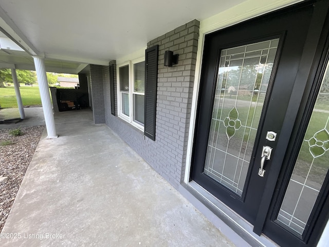 117 Northridge Dr, Bedford, KY 40006 - view of patio with a porch