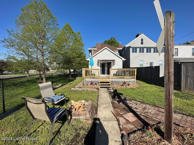 2935 S 3rd St, Louisville, KY 40208 - rear view of property featuring a deck