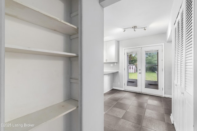9201 Walhampton Ct, Louisville, KY 40242 - entryway featuring french doors, baseboards, and tile patterned flooring