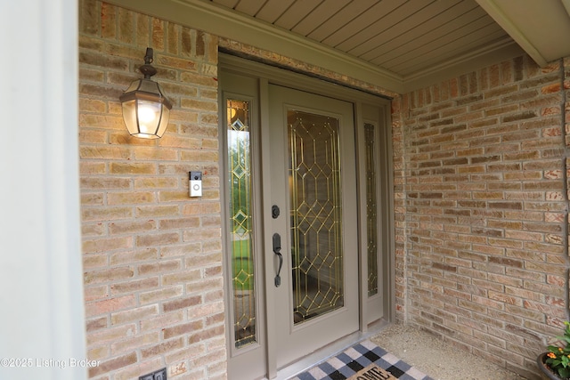 6211 Perrin, Crestwood, KY 40014 - property entrance featuring brick siding