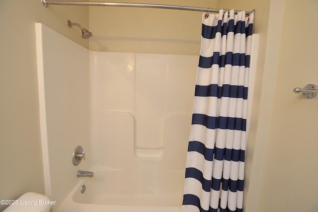 6211 Perrin, Crestwood, KY 40014 - bathroom featuring toilet and shower / bath combo