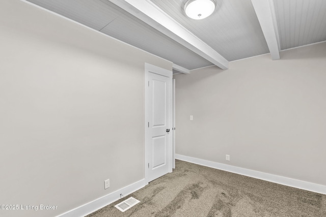 finished below grade area with carpet floors and baseboards