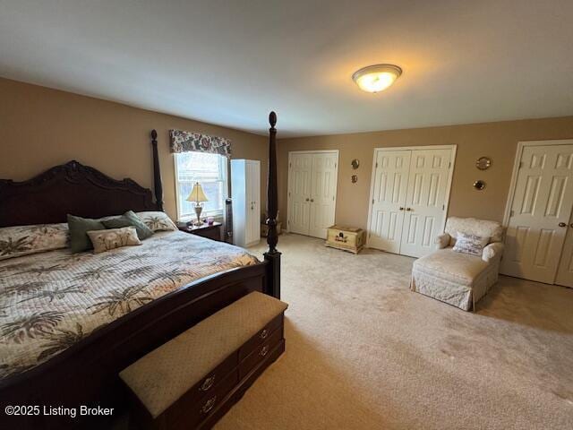10606 Black Iron Rd, Louisville, KY 40291 - bedroom with two closets and light colored carpet