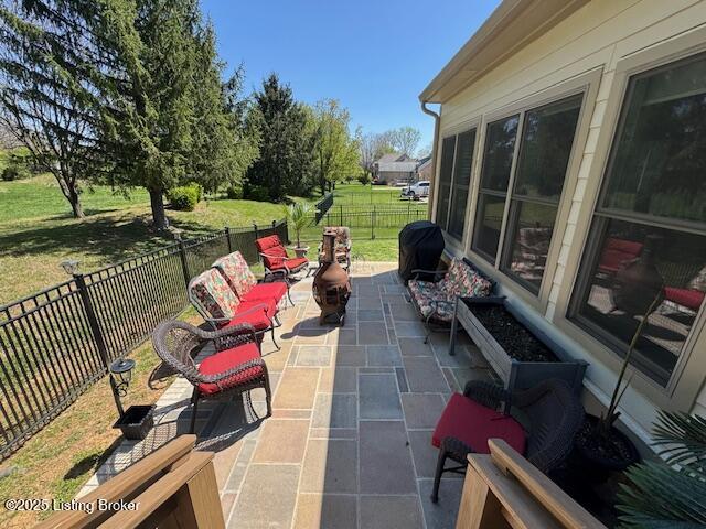 10606 Black Iron Rd, Louisville, KY 40291 - view of patio / terrace featuring a fenced backyard