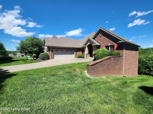 7201 Creekton Dr, Louisville, KY 40241 - single story home featuring brick siding, a garage, and a front yard