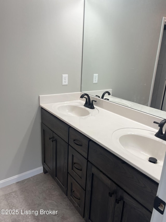 414 Park Hill Ct, Bardstown, KY 40004 - full bathroom with double vanity and baseboards
