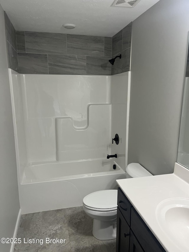 414 Park Hill Ct, Bardstown, KY 40004 - full bath with toilet, shower / washtub combination, vanity, and baseboards