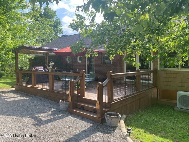 1222 Mountain View Rd, Falls Of Rough, KY 40119 - wooden deck featuring ac unit
