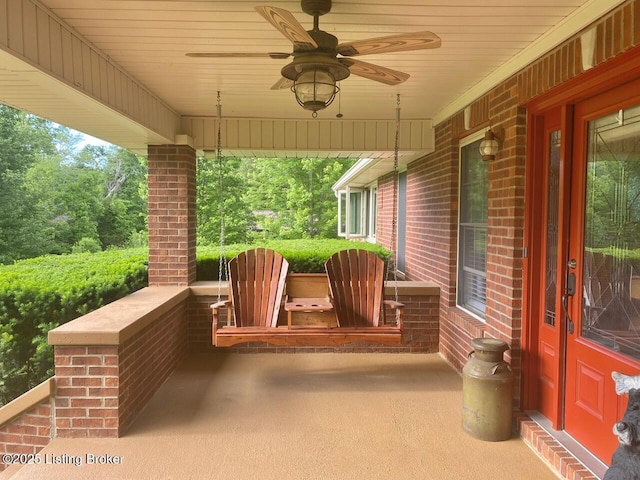 1222 Mountain View Rd, Falls Of Rough, KY 40119 - covered porch with ceiling fan