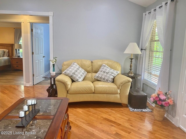 1222 Mountain View Rd, Falls Of Rough, KY 40119 - living area featuring wood finished floors and baseboards