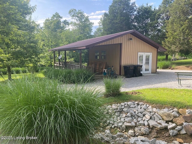 1222 Mountain View Rd, Falls Of Rough, KY 40119 - view of outbuilding featuring french doors