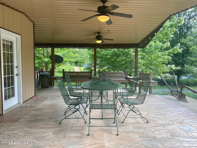 1222 Mountain View Rd, Falls Of Rough, KY 40119 - view of patio / terrace with ceiling fan and outdoor dining space