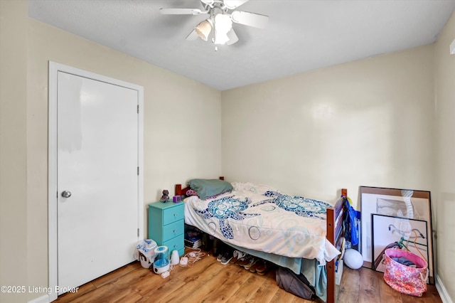 1401 Brooks Hill Rd, Brooks, KY 40109 - bedroom featuring wood finished floors and a ceiling fan