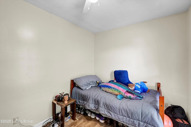 1401 Brooks Hill Rd, Brooks, KY 40109 - bedroom with wood finished floors and ceiling fan
