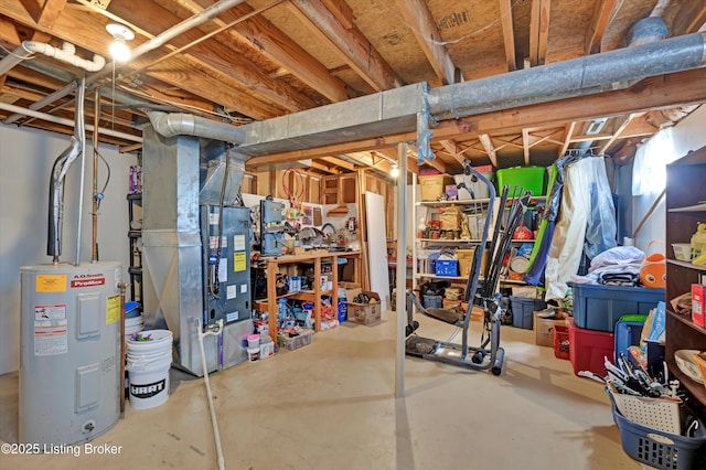 1401 Brooks Hill Rd, Brooks, KY 40109 - unfinished below grade area with electric water heater and heating unit