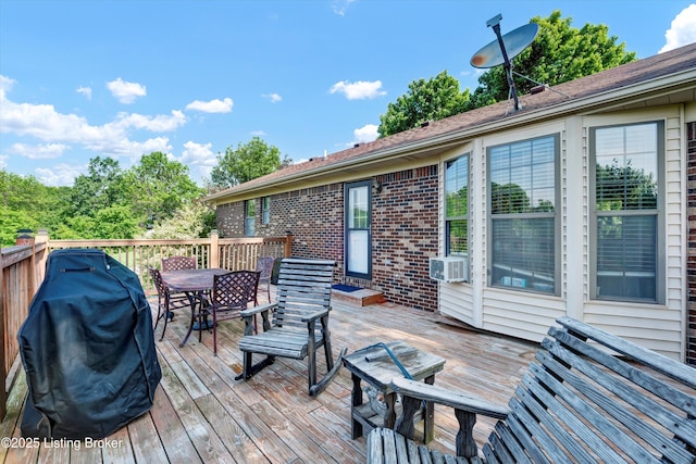 1401 Brooks Hill Rd, Brooks, KY 40109 - deck featuring outdoor dining space, cooling unit, and grilling area