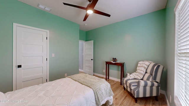 30 Bell Ct, Bedford, KY 40006 - bedroom featuring wood finished floors, baseboards, and a ceiling fan