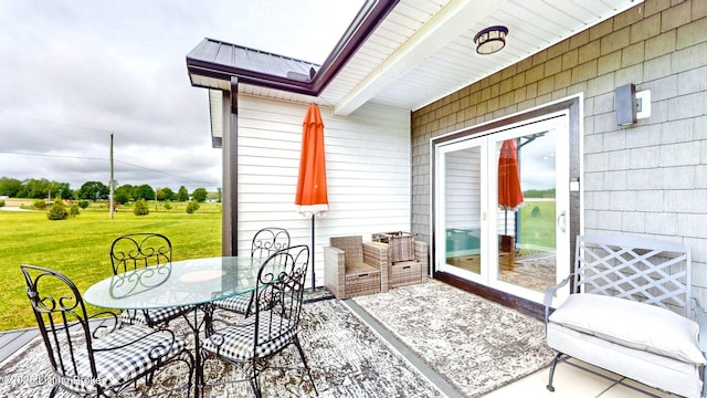 30 Bell Ct, Bedford, KY 40006 - view of patio / terrace with outdoor dining space and french doors