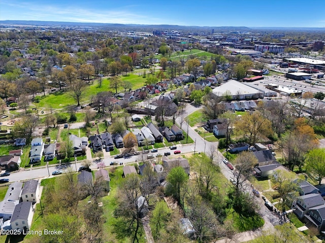 611 E Hill St, Louisville, KY 40217 - aerial view of property and surrounding area with nearby suburban area