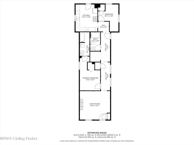 611 E Hill St, Louisville, KY 40217 - property floor plan