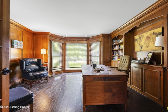 700 Sentry Way, Louisville, KY 40223 - office space with dark wood-style floors and built in shelves
