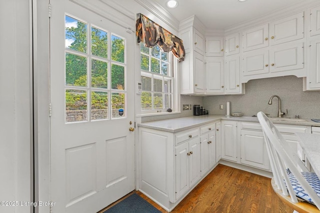 1802 Park Boundary Rd, Louisville, KY 40205 - kitchen featuring a sink, white cabinetry, and light countertops