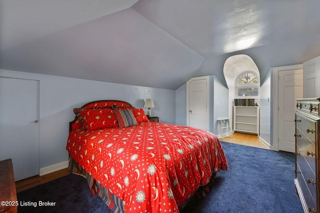 1802 Park Boundary Rd, Louisville, KY 40205 - bedroom with lofted ceiling, carpet, and baseboards
