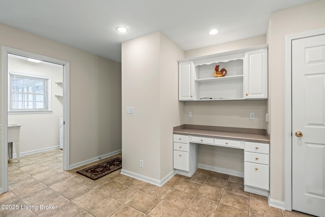 2434 Eastwood Cir, Crestwood, KY 40014 - unfurnished office with built in study area, baseboards, and recessed lighting